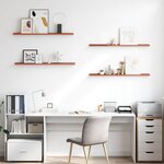 vidaXL Étagère Murale 4 Pièces Rouge 100 x 9 x 3 cm Bois d'ingénierie