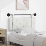 vidaXL Tête de lit suspendue Blanc Simili cuir