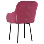 vidaXL Chaises à manger lot de 2 Rouge bordeaux Velours