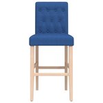 vidaXL Chaises de bar lot de 2 bois massif d'hévéa et tissu
