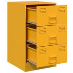 vidaXL Tables de chevet 2 Pièces jaune moutarde 34 5x39x62 cm acier
