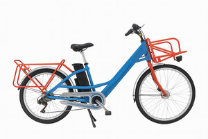 Vélo électrique du facteur  reconditionné - Taille normale - Bleu / Rouge