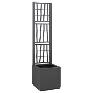 vidaXL Cache-pot de jardin Anthracite 36 x 36 x 140 cm Polypropylène