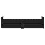 vidaXL Cadre de lit avec tiroirs sans matelas noir 90x200 cm