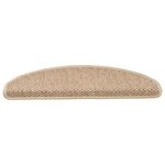vidaXL Tapis d'escalier autocollants 15 Pièces 65x21x4 cm Sable