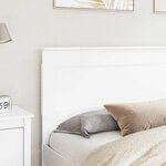 vidaXL Tête de lit avec tête de lit Blanc 200 cm Bois d'ingénierie