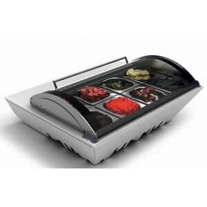 Saladette à poser réfrigérée série box 8 bacs gn 1/6 - sayl -  -