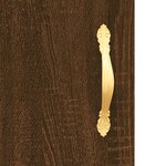 vidaXL Buffet haut Chêne marron 34 5x34x180 cm Bois d'ingénierie