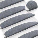 vidaXL Tapis d'escalier auto-adhésifs 15 Pièces Gris clair