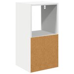 vidaXL Table de chevet Blanc 30 5 x 27 x 59 5 cm Bois d'ingénierie