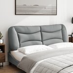 vidaXL Coussin de tête de lit Hvar gris clair 152 cm tissu