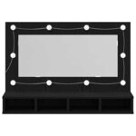 vidaXL Armoire Miroir Chêne noir 90 x 31 5 x 62 cm Bois d'ingénierie