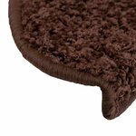vidaXL Tapis d'escalier 20 pièces 65 x 21 x 4 cm Marron Demi-rond Grand