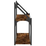 vidaXL Étagère murale 2 niveaux chêne fumé 80x21x51 cm bois ingénierie