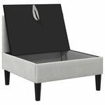 vidaXL Canapé central avec rangement Gris clair Velours