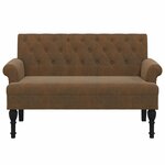 vidaXL Banc avec dossier marron 120x62x75 5 cm similicuir daim