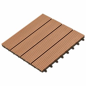 vidaXL Carreau de terrasse 11 pc Marron 30 x 30 cm WPC