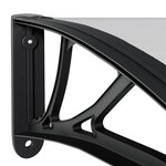 vidaXL Auvent de porte Noir et transparent 150x75 cm Polycarbonate