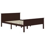vidaXL Cadre de lit sans matelas marron foncé pin massif 140x200 cm
