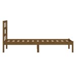 vidaXL Cadre de lit Marron miel Bois de pin massif 100x200 cm