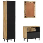 vidaXL Ensemble de meubles de salle de bain 3 Pièces bois manguier massif