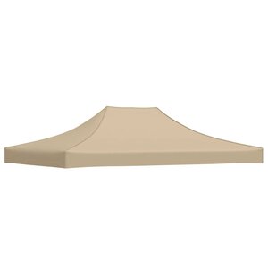 vidaXL Toit de tente de réception 4x3 m Beige 270 g/m²