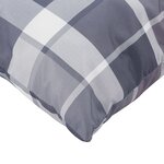 vidaXL Coussins de palette lot de 3 motif à carreaux gris tissu