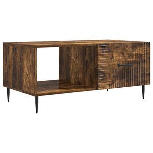 vidaXL Table basse Chêne fumé 90 x 50 x 40 cm Bois d'ingénierie