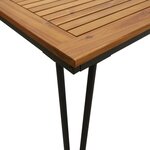 vidaXL Table de jardin avec pieds épingle à cheveux 180x90x75 acacia