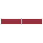 vidaXL Auvent latéral rétractable Rouge 180x1200 cm