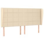 vidaXL Sommier à lattes de lit avec matelas Crème 200x200 cm Tissu