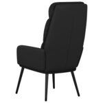 vidaXL Chaise de relaxation Noir Tissu