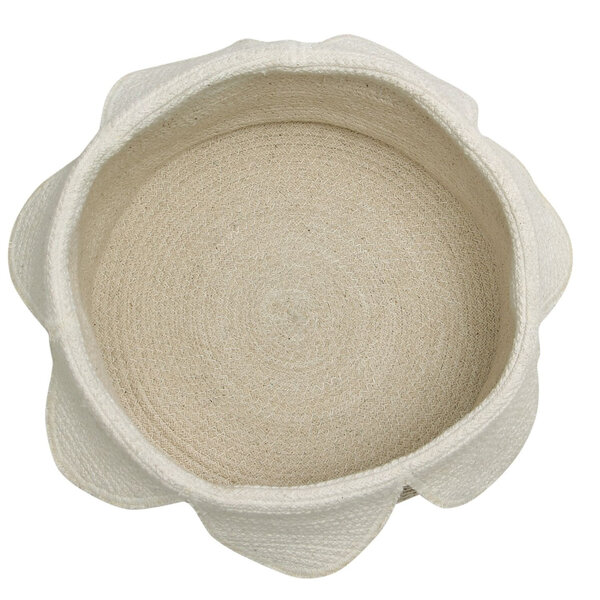 Panier de rangement pétales ivoire et beige 20 x Ø 33 cm