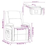 vidaXL Fauteuil de massage gris clair velours