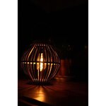 Lampe solaire en bambou Olivie - Noir