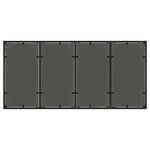 vidaXL Ensemble de repas extérieur 7 pc Noir et blanc crème polyrotin