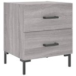 vidaXL Tables de chevet 2 Pièces sonoma gris 40x35x47 5 cm