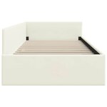vidaXL Cadre de lit d'angle avec tête de lit Crème 100 cm x 200 cm