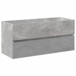 vidaXL Ensemble de meubles de salle de bain 2 Pièces gris béton