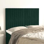 vidaXL Tête de lit Vert foncé 144 x 5 x 118/128 cm Velours