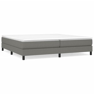 vidaXL Cadre de lit gris foncé 200x200 cm tissu
