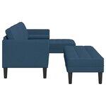 vidaXL Ensemble de Canapés avec coussin 2 Pièces Bleu Polyester