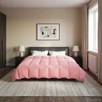 vidaXL Duvet d'hiver Matelassé Rose 240 x 260 cm Microfibre