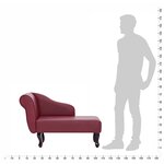 vidaXL Chaise longue Rouge bordeaux Similicuir