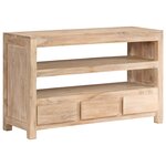 vidaXL Meuble TV Bois d'acacia massif 90 x 30 x 55 cm Marron clair