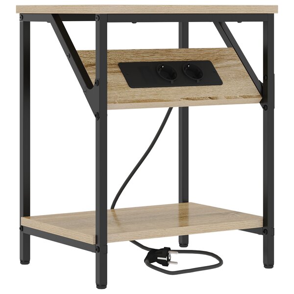 vidaXL Cabinet de chevet Chêne sonoma Bois d'ingénierie