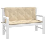 vidaXL Coussins de banc jardin lot de 2 beige 120x50x7 cm tissu Oxford