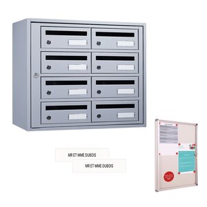 Offre Pack : Bloc B8 Essentielle 380 Acier Alu blanc + Tableau d'affichage A4 & Etiquettes