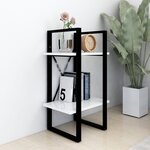 vidaXL Bibliothèque à 2 niveaux blanc 40x30x70 cm bois d'ingénierie