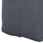 vidaXL Coussin de Dos Gris foncé 160 x 24 x 50 cm Velours